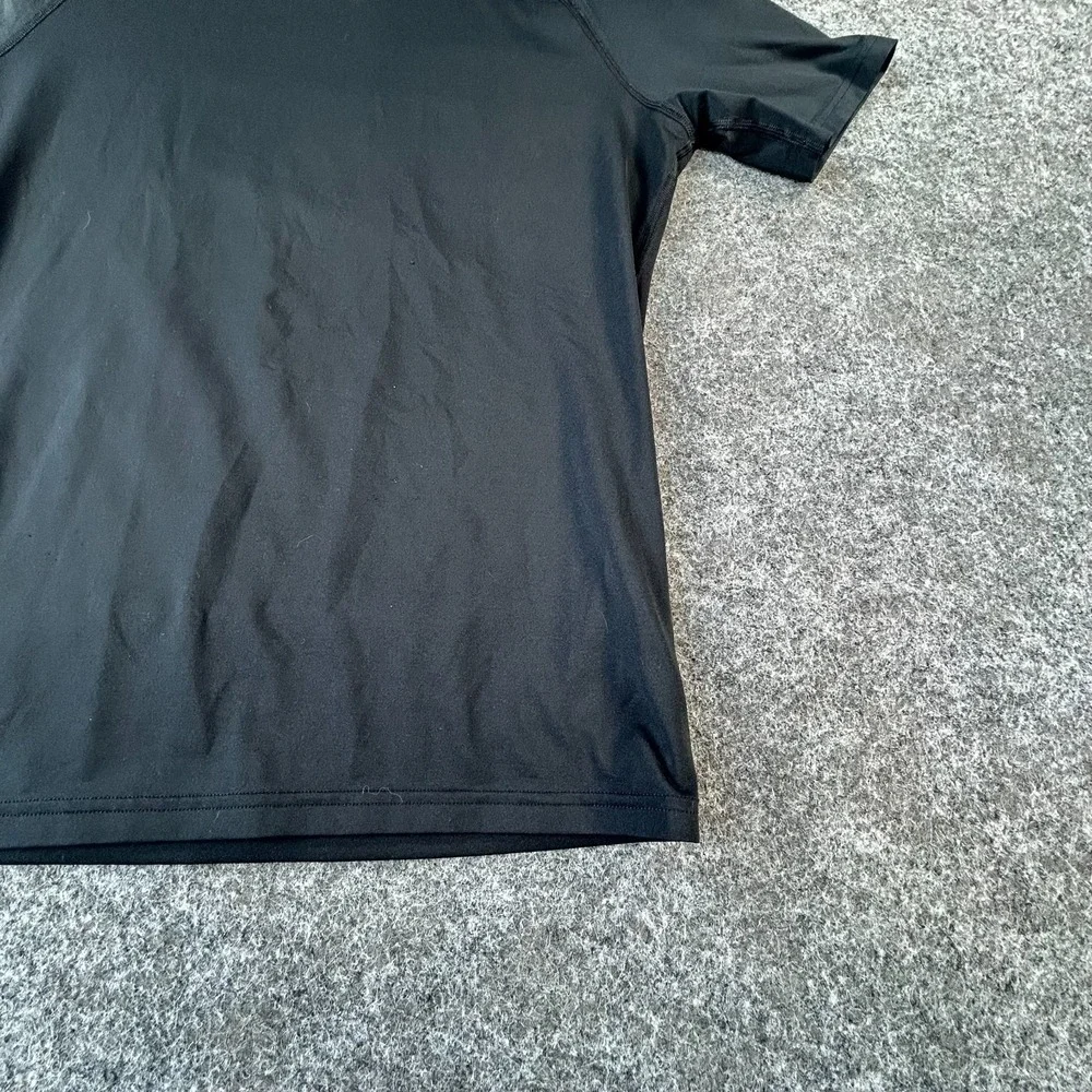 Under Armour HeatGear T-Shirt Mens L Black Compression Raglan Comfort Stretch